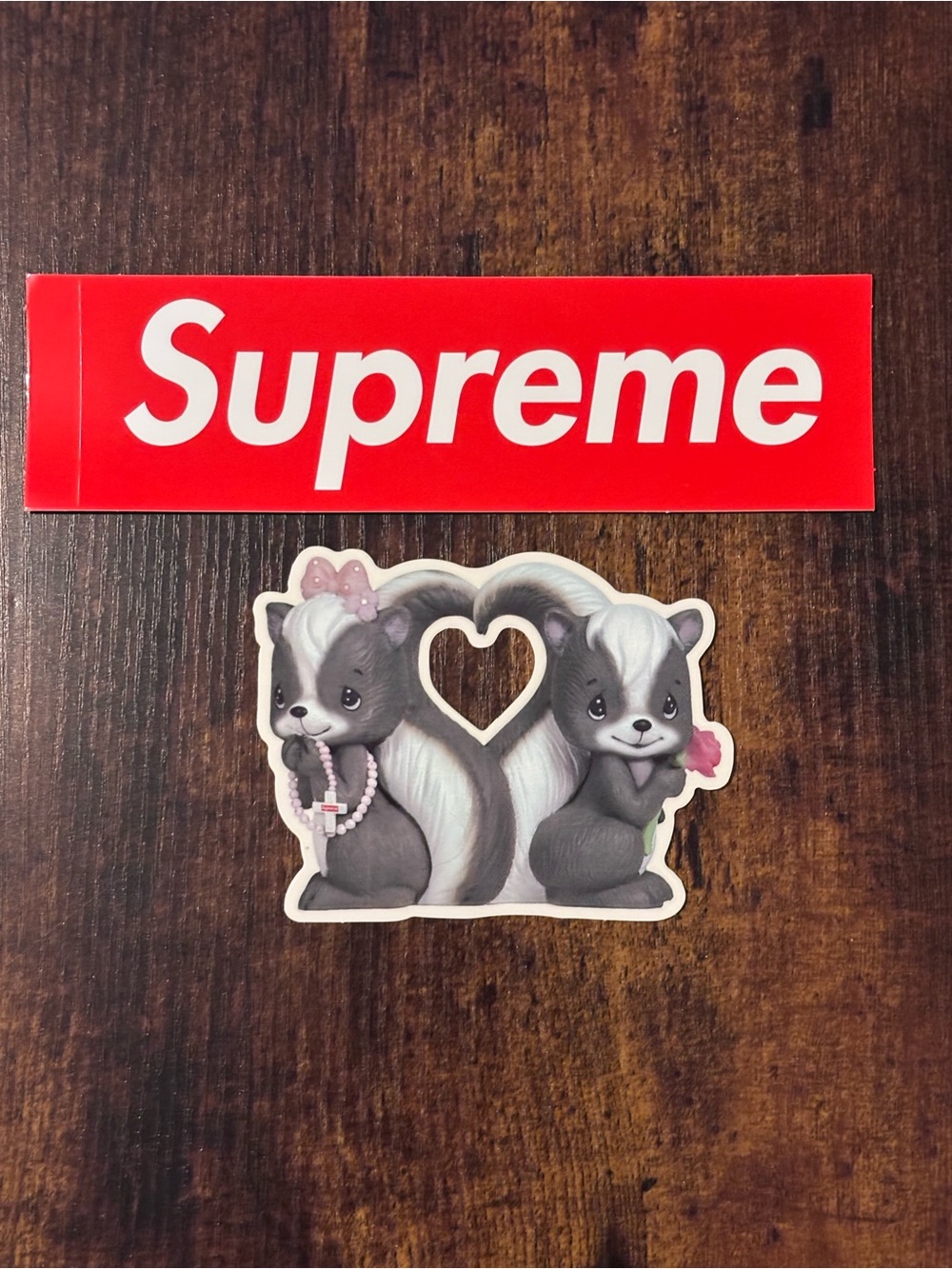 Supreme Skunk Love Sticker SS26 + Supreme Red Box Logo